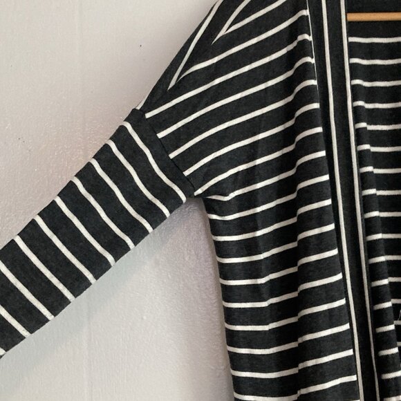 41 Hawthorn Sweater Open Cardigan Knit Women's Gray Stripe Slouchy Open Sz M - Picture 4 of 9